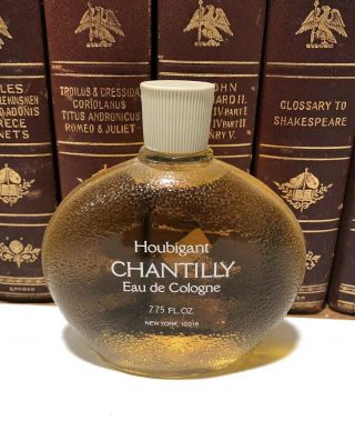 Vintage Houbigant Perfumes Chantilly Eau De Cologne Splash 7.  75 Fl Oz