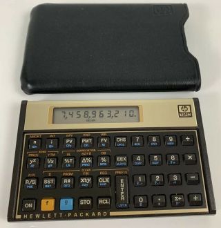 Vtg Hewlett Packard Hp 12c Financial Calculator With Case