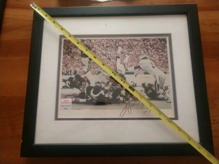 Framed Walter Payton Autographed Photo With Cert.  Of Authenticity.