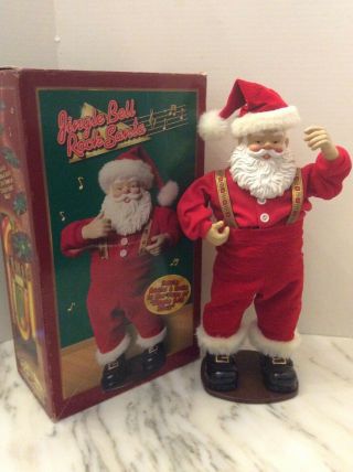 Vintage Jingle Bell Rock Santa Animated Dancing Musical Santa 1st Edition 1998