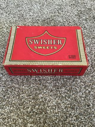Vintage Swisher Sweets Empty 6 Cent Cigar Box Advertising Tobacciana Tobacco