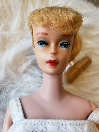 1961 Barbie Ponytail doll 5 Blonde 1960 ' s Outfit 969 Suburban Shopper Vintage 2