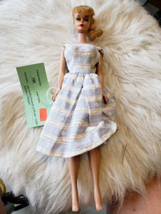 1961 Barbie Ponytail doll 5 Blonde 1960 ' s Outfit 969 Suburban Shopper Vintage 3