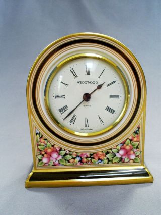 Lovely 1991 Vintage Wedgwood Bone China Clio Quartz Mantle Clock