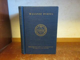 Old Masonic Poems Book Freemasonry History Poetry Pledge Rite Grand Master Lodge