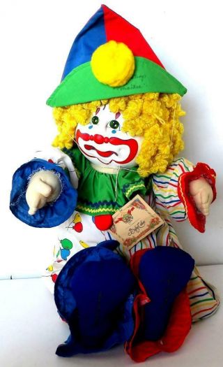 Rare Vintage Cabbage Patch Kids Doll Baby Cakes Clown Soft Sculpture 1989