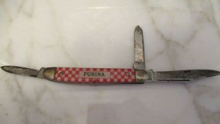 Vintage Purina Kutmaster Pocket Knife 3 1/2 "