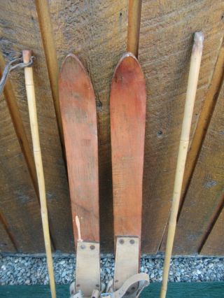 Vintage Wooden Skis 35 