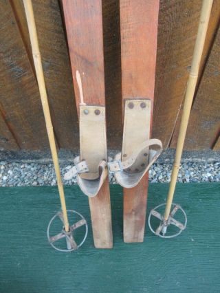 Vintage Wooden Skis 35 