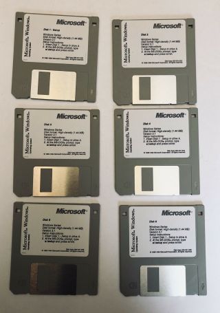 Microsoft Windows 3.  1 Floppy 3.  5 3 1/2 Disk Vintage Retro & Ibm Pc Excel,  Pp