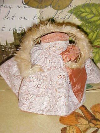 1958 Vogue Toast Dress 3165 & Tlc Faux Fur Stole No Doll