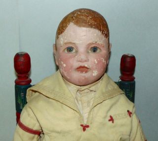 Rare Antique Cloth Doll Philadelphia Baby American J.  B.  Sheppard Boy