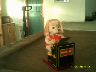 Vintage Battery Operated Dog,  The Jolly Pianist