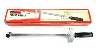Vintage Craftsman Torque Wrench 44481 Dual Range 0 - 100 Ft/lb 1/2 " Drive