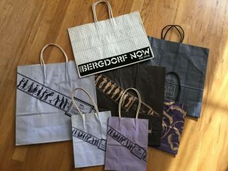 7 Vntg Store Paper Shopping Gift Bags Bergdorf Goodman Miss Bergdorf Now On Five