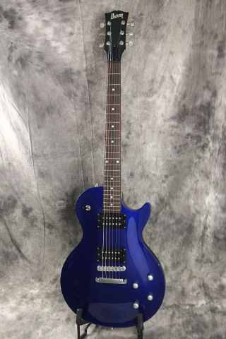 Burny Lg - 480 Blue Color Electric Guitar Les Paul Type With Hardcase