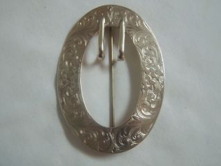 Large 3 1/2 " Vintage Sterling Silver Brooch