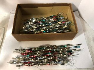 110 Aluminum Spinners Metal Twisted Spiral Icicles Vtg Mid Century Christmas