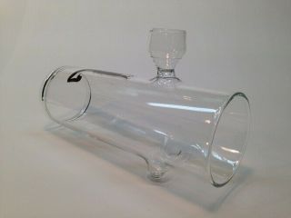 Classic Clear Glass Tobacco Pipe 1 - 1/2 " X 8 ",  Herbs Smoking Bowl Hitter Glass
