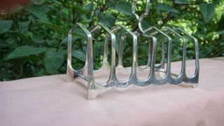 Antique Sheffield Sterling Silver Six Slice Toast Rack - William Hutton,  C.  1929