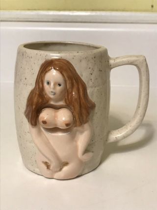 Vintage Risqué Nude Naked Lady Woman Ceramic Coffee Cup Mug Novelty