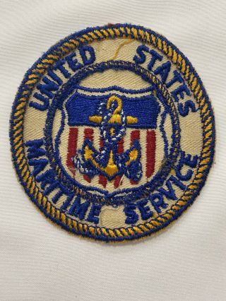 Vintage Wwii Era United States Maritime Service Embroidered Patch