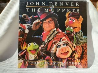 Vtg 1979 John Denver The Muppets A Christmas Together 12 " Vinyl Record W Poster