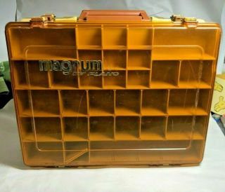 Vintage Magnum By Plano 2 Sided Tackle Box With Dividers Woodwork Craft Box Fish