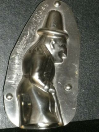 Professional,  Vintage Metal Chocolate Mold,  Halloween Witch.