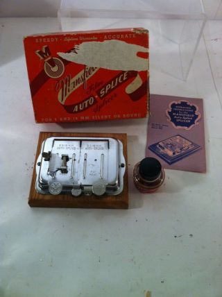 Vintage Mansfield Auto Film Splicer - - 8 & 16 Mm Silent & Sound - -