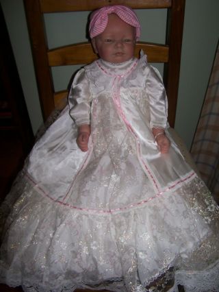 Gorgeous Berenguer Re - Born Baby In Vintage Gown - 22 "
