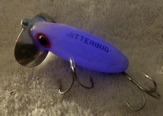 Fishing Lure Fred Arbogast Jitterbug Shrimp Blue Luminous Tackle Box Crank Bait