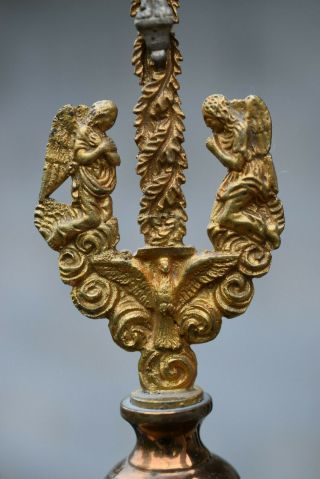 ⭐ antique French religious cross,  bronze crucifix,  18th Century⭐ 3