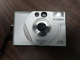 Vintage Canon Power Shot S10 2.  0 MP Digital Camera - Silver 2
