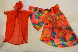 Vintage Barbie Floating Gardens 2 Piece Outfit 1967