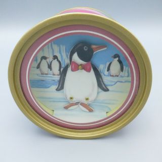 Vintage Otagiri Dancing Animated Penguin Music Box Plays Zip A Dee Doo Da Japan