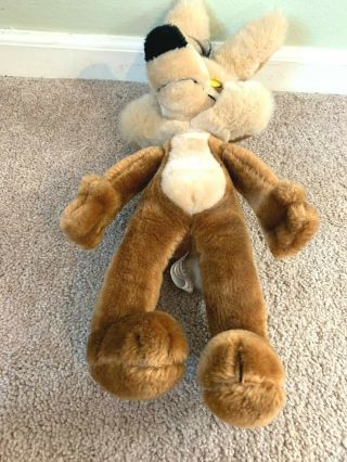 Vintage Warner Brothers Wile E Coyote Plush Stuffed Animal Mighty Star 18 Inch 3