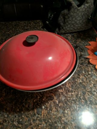 Vintage West Bend Electric Wok Red With Sensa Temp Control Fast