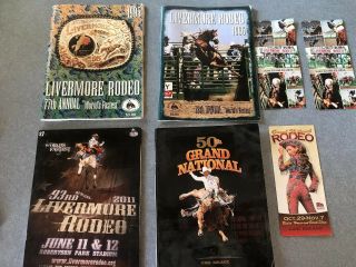 Vintage Livermore & Grand National Rodeo Cow Palace Programs 1994,  95,  96,  04,  11