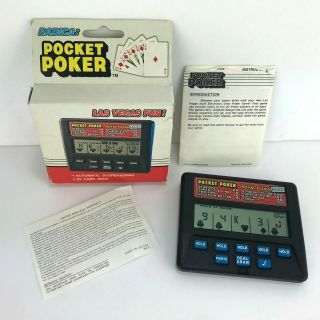 Vintage Radica Handheld Electronic Pocket Poker Game Royal Flush 3000