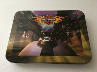 Harley - Davidson Playing cards with collector Tin set of two cards 3