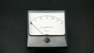 Vintage Simpson Dc Amperes Meter Measures 0 - 30 Amps Gauge