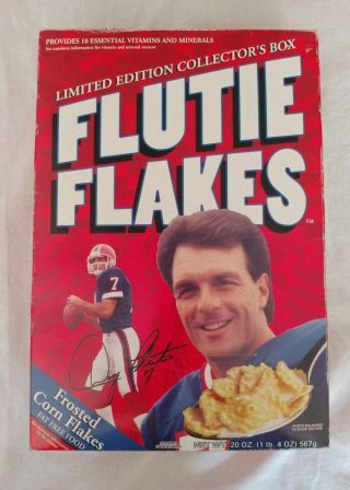 Vintage 1999 Buffalo Bills Doug Flutie Frosted Corn Flakes Cereal Nib