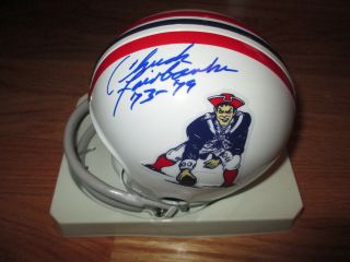 Chuck Fairbanks Signed England Patriots (1973 - 79) Helmet (deceased 2013)