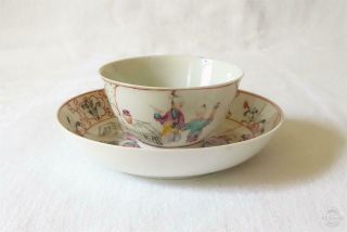 Fine Quality Antique 18th Century Chinese Porcelain Tea Bowl And Saucer