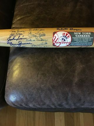 York Yankees Signed Cooperstown Bat 20 Signatures