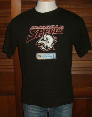 Vintage 2006 Playoffs Buffalo Sabres " Goat Head " Logo T Shirt Sz M Euc.