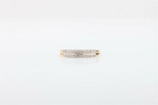 Antique 1940s 2 Row.  33ct Diamond 14k Yellow White Gold 5mm Wedding Band Ring