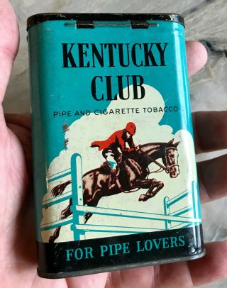 VIntage Kentucky Club Pipe and Cigarette Tobacco Tin 2