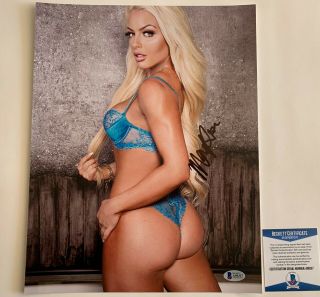 Wwe Nxt Mandy Rose Sexy Autographed 11x14 Maxim Photo Signed With Beckett